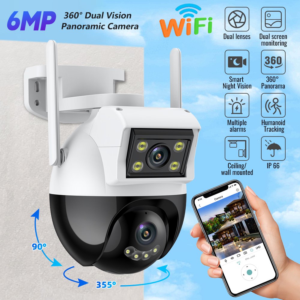 Hausen Binocular Wireless 360° Surveillance Camera