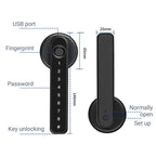 Hausen Bluetooth Fingerprint Smart Door Lock Handle with App Control